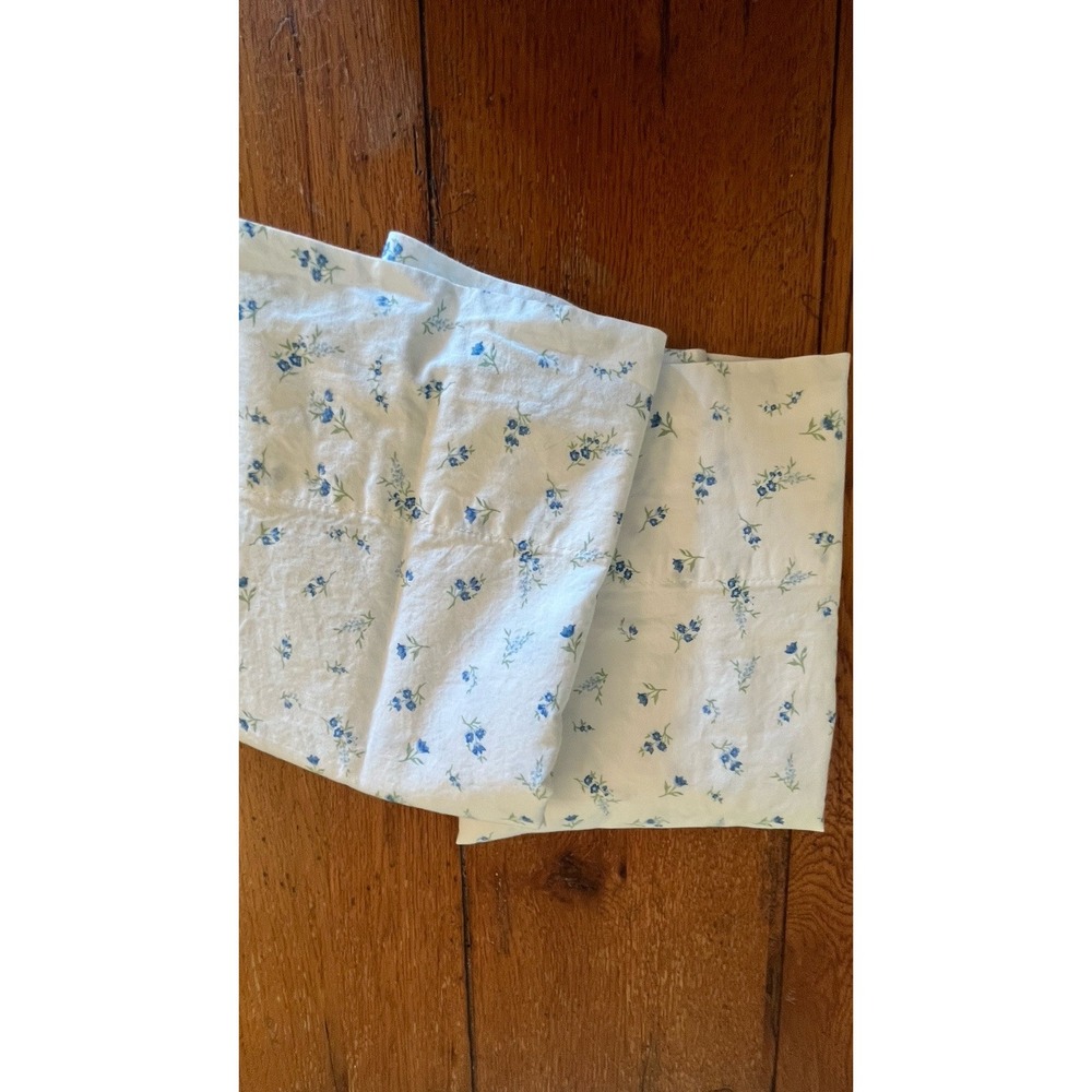 Lauren Ralph Lauren Blue Flowers Pillowcase Pair Cotton Standard Cottagecore